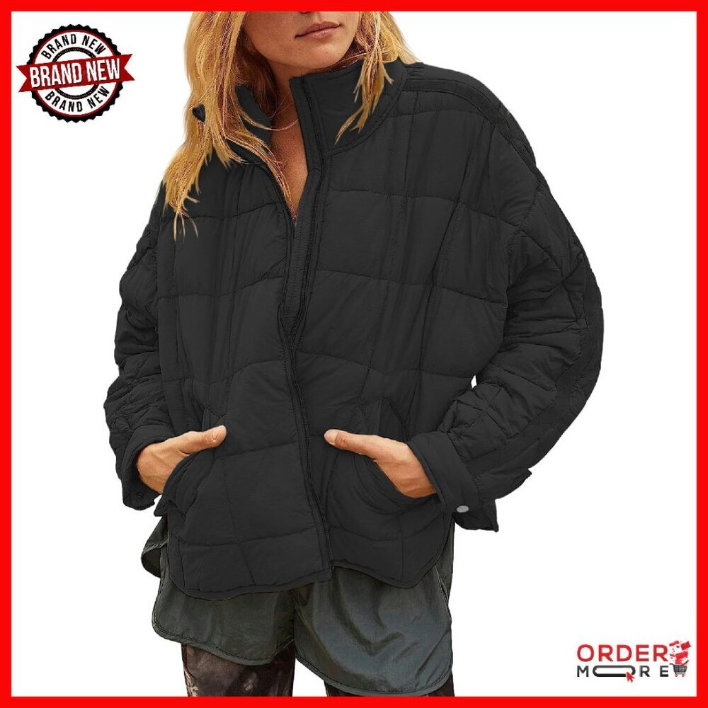 Lightweight Packable Puffer Jacket Oversized Fit … - image 1
